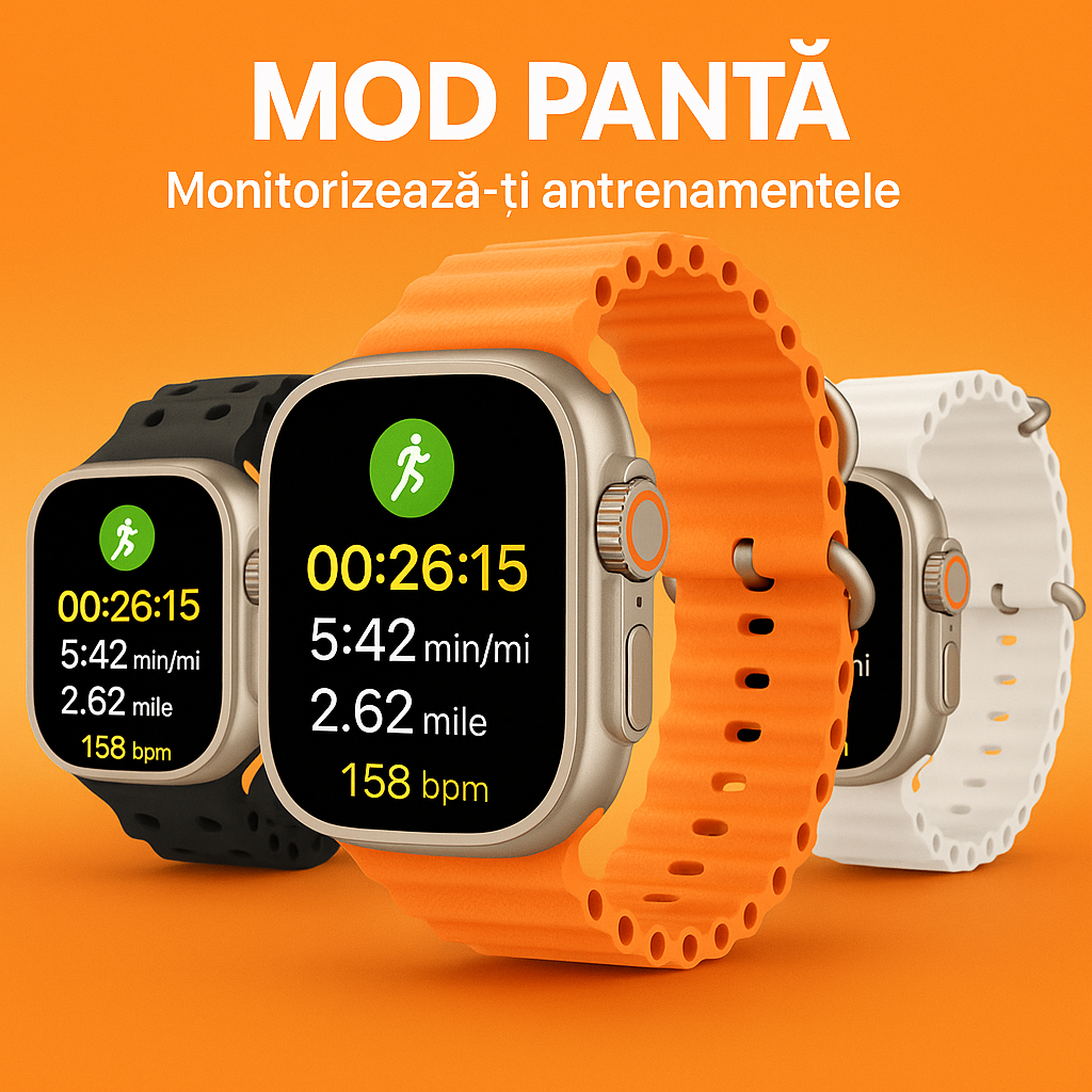 ⌚️ SmartWatch ULTRA – Răsfață-te chiar azi! Stoc limitat, livrare gratuită + cadou exclusiv! 🔥